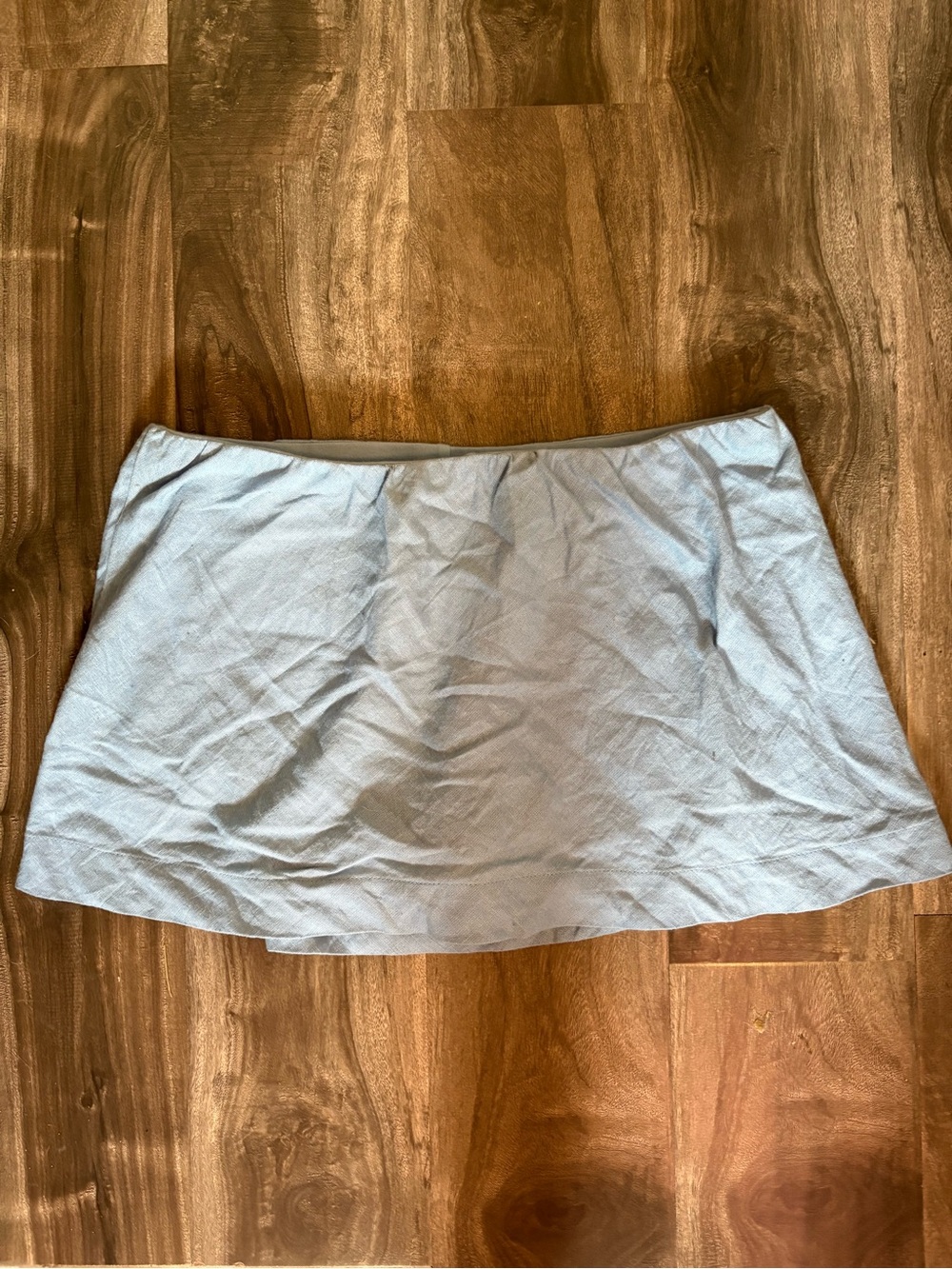 Light Blue linen Skirt